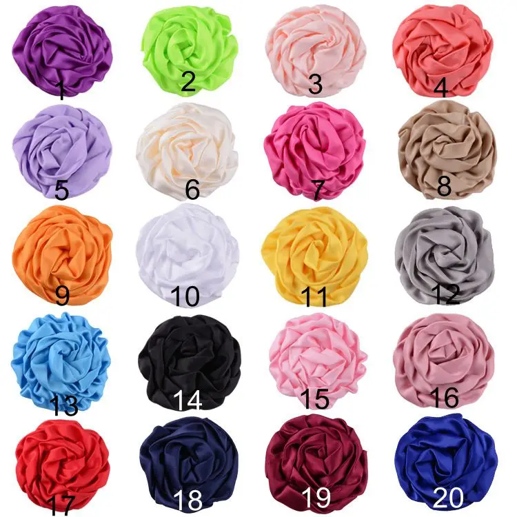 

Nishine 50pcs/lot Rolled Roses Flower Hair Accessories for Kids Women DIY Accessories Boutique Hair Flower Party Decoration