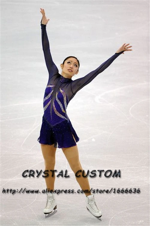 Hot Sales Ice Figure Skating Dresses Fashion New Brand Competition Girls Figure Skating Dresses Crystal  DR3674