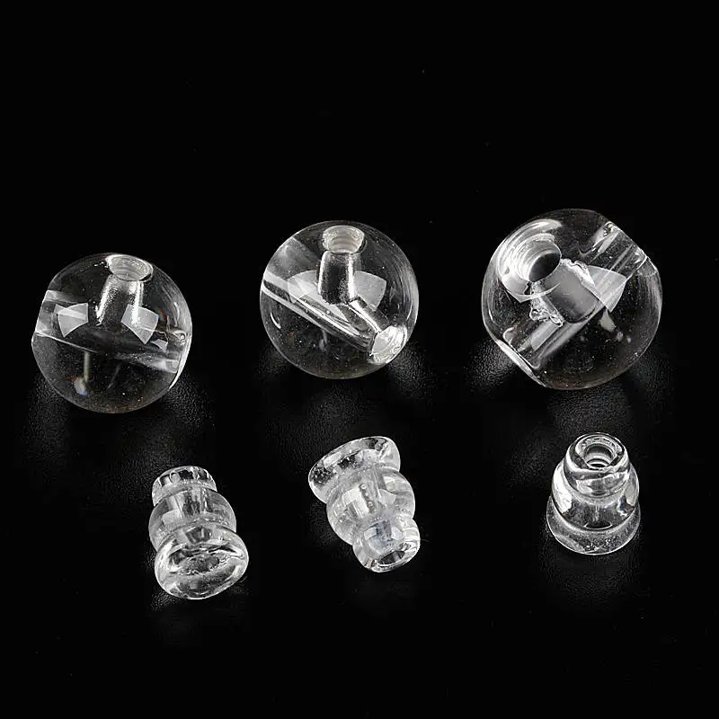 Natural Transparent Rock Quartz Crystal Round Guru Beads for Prayer Malas 6mm 8mm 10mm 12mm 14mm 16mm TSB0188