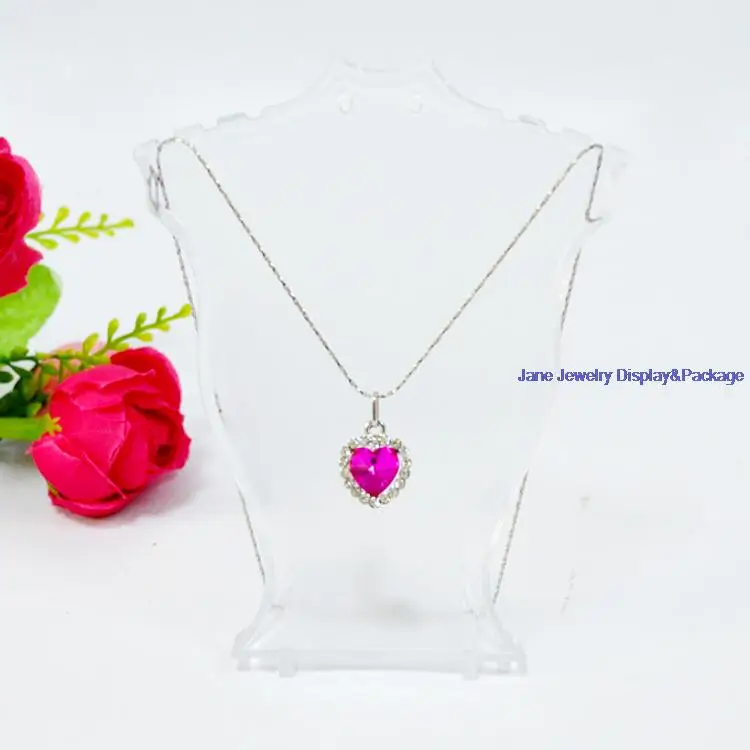 Black, White Clear Plastic Necklace Display Stand Pendant Display Holder Jewelry Display Stand Earring Display Stent