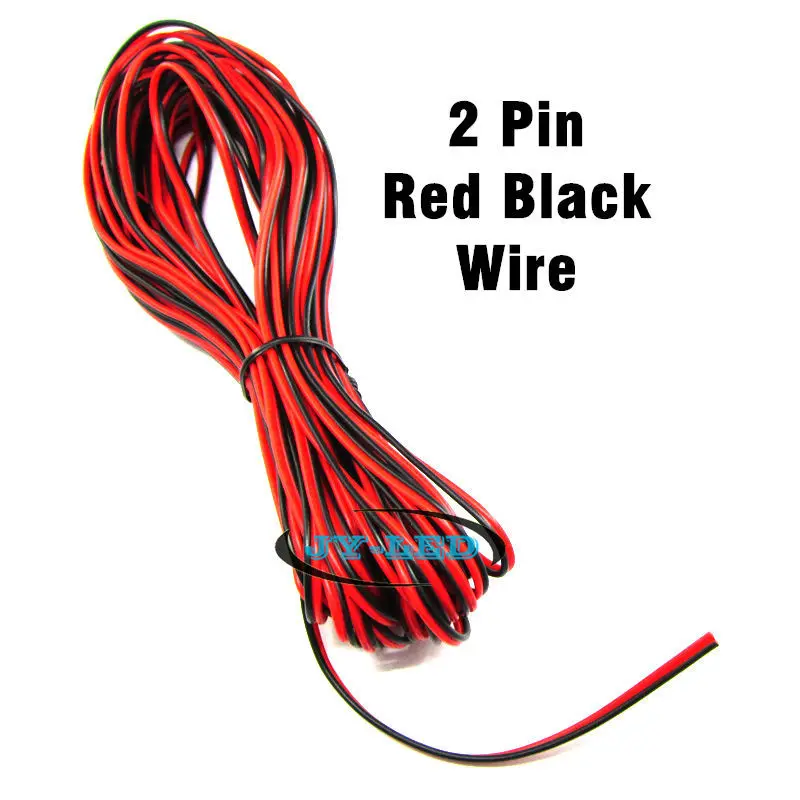 

30 meters Electrical Wire Tinned Copper 2 Pin AWG 22 insulated PVC Extension LED Strip Cable Wire Excellent Quality