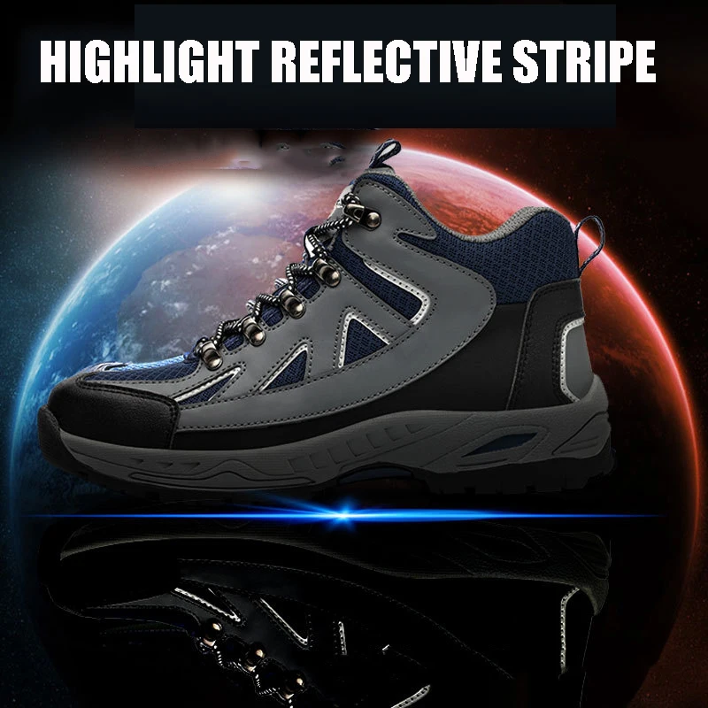 Mens Work Shoes Male Rubber Ankle Work Safety Shoes Size 35-48 Autumn Winter Boots Men Sneakers Industrial & Construction Shoe