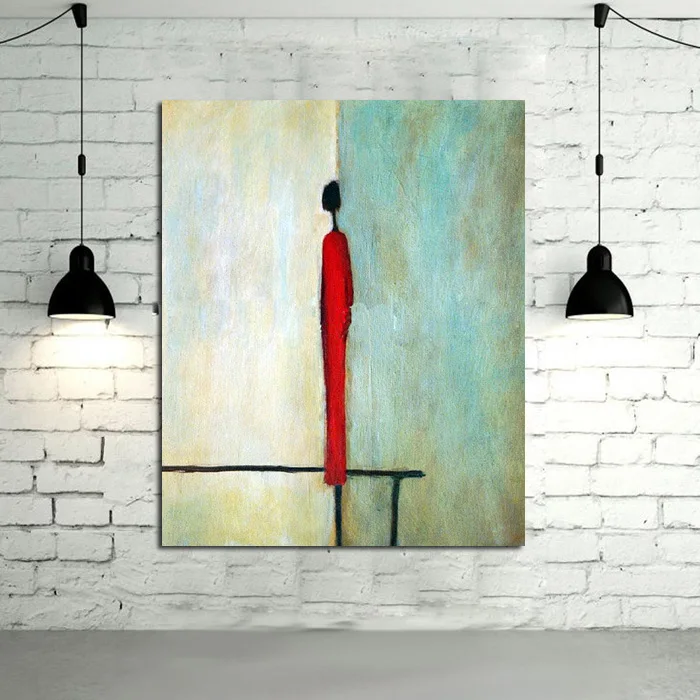 Handpainted Abstract Single Man Figure Oil Paintings On Canvas Hang Wall Picture Modern Abstract Decor Free Shipping Wall Art