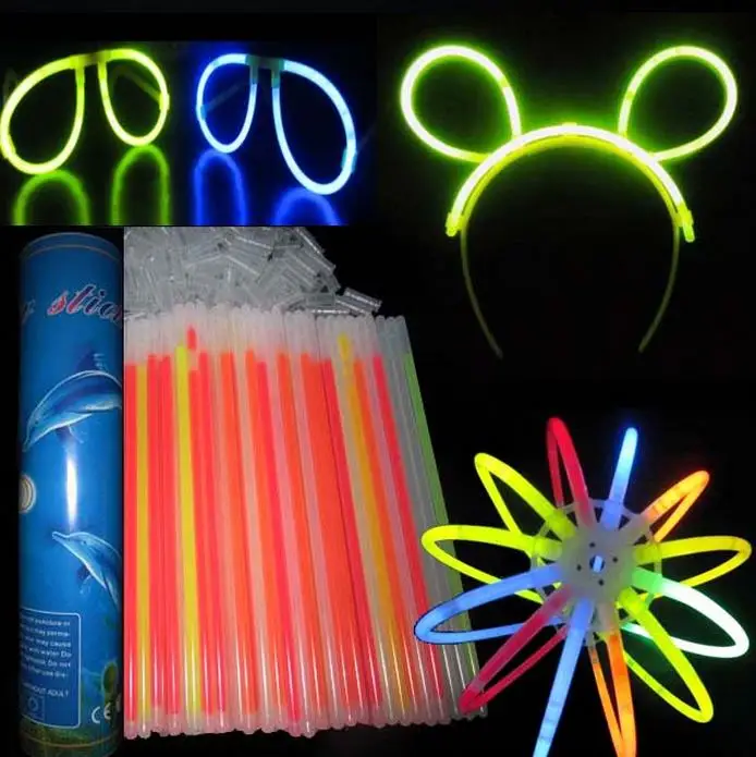 4000pcs/lot 20cm Multi Color Glow Light Stick Bracelets Necklace Glowsticks Xmas Christmas Party Supplies Neon Fluorescent stick