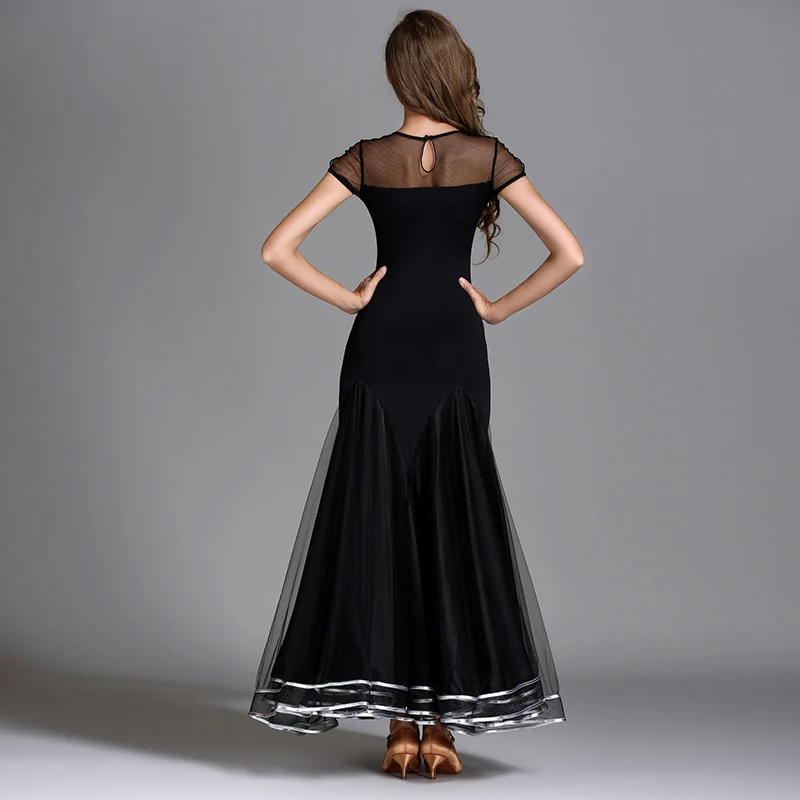 Vestido de dança moderno para mulheres, valsa tango, traje de baile, vestido de noite, senhora adulta