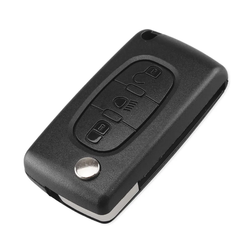 KEYYOU FOR Citroen C1 C2 C4 Picasso C5 C6 3 BUTTONS KEY FOB REMOTE CASE Light Symbol With Badge CE0536