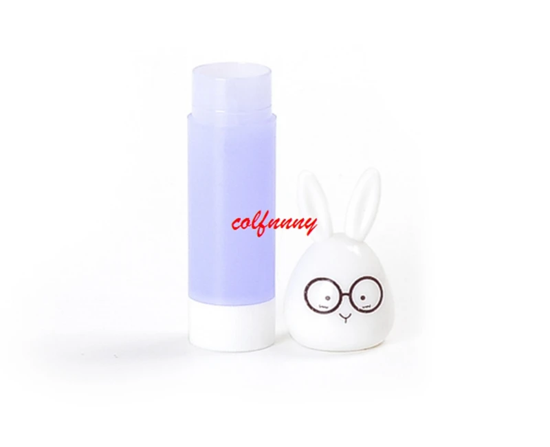 200pcs/lot Cartoon rabbit Lipstick Tube Lip Balm Containers Empty Cosmetic Containers Lotion Container Glue Stick Clear Travel