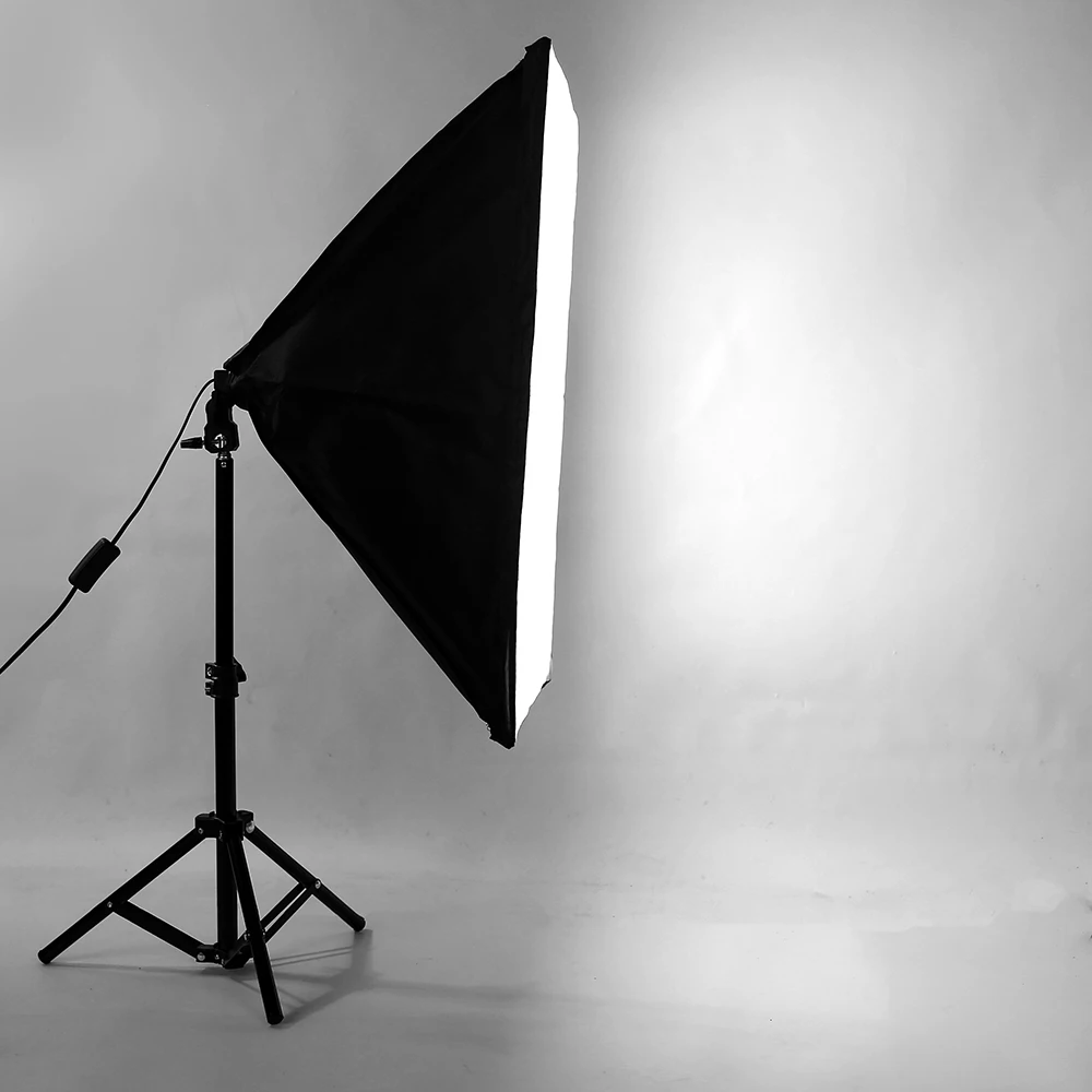 Photography SoftBox Lighting Kit 50x70cm Softbox + Light Stand Tripod Photo Soft Box For Camera Phone TikTok Video Shooting