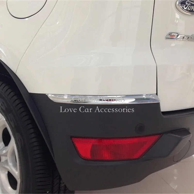 

For Ford Ecosport 2013-2017 Front Rear Corner Guard Bumper Sequins Trims Decoration Cover ABS Chrome Car-styling Accessories