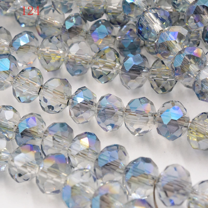 FLTMRH Box   AB Color Created Crystal Quartz Rondelle Beads   6mm