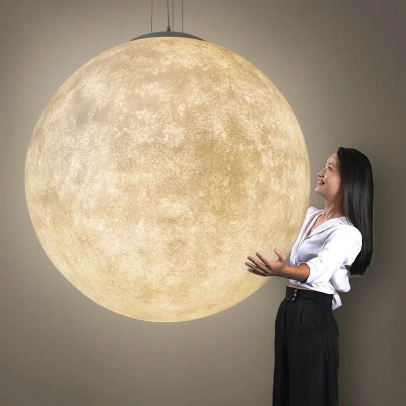 

Nordic Moon Warm Bedroom Lamp Romantic Creative Moon Pendant Lamps Spherical Shape Pendant Lights Living Room Lighting Fixtures