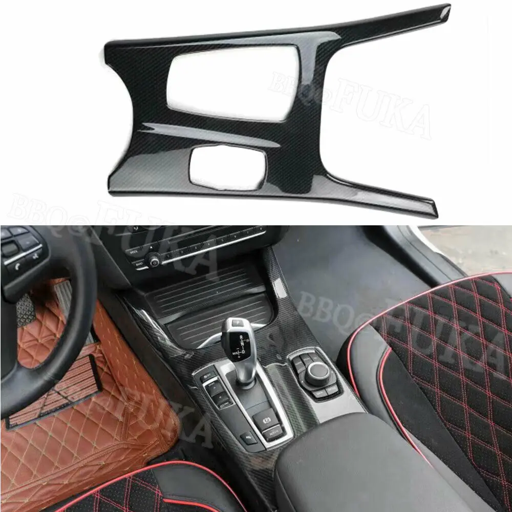 For BMW X3 F25 X4 2011-2016 Carbon Fiber Style Car Interior Kit Gear Door Panel Set Cover Trim