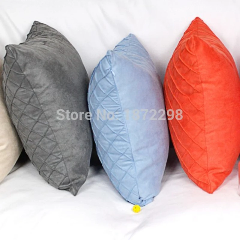 Custom  35*50  40*60  30*50cm 8 Colors  Polyester Suede Embroidery Cushion Cover