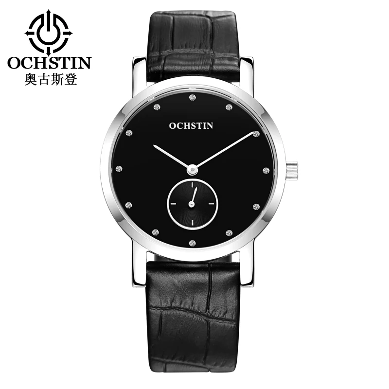 Montre de luxe pour hommes et femmes, horloge à Quartz, étanche, bracelet en cuir véritable