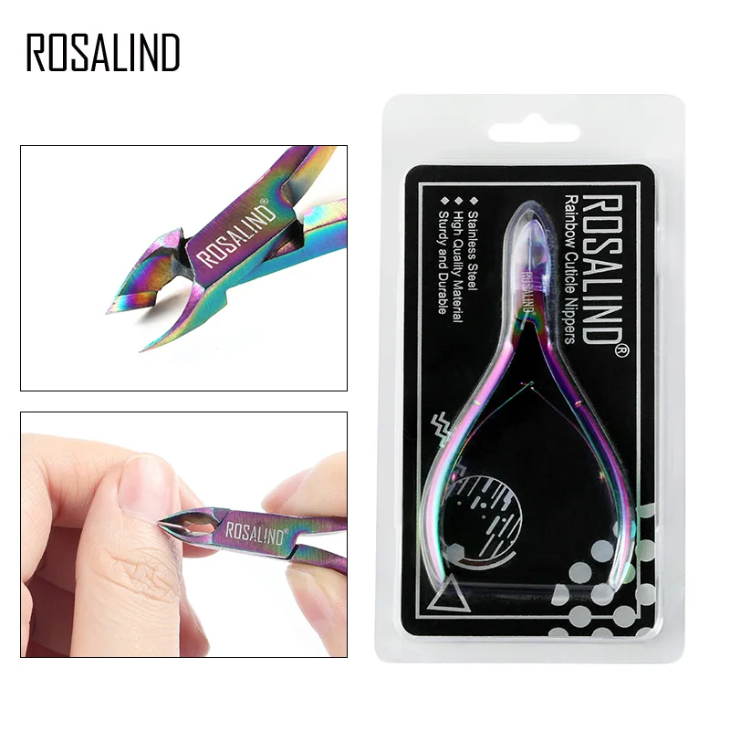 ROSALIND – ciseaux à cuticules en acier inoxydable, outils de manucure pour enlever la peau morte, Semi-Permanent, Gel pour ongles, Design artistique