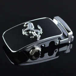 Fibbie per cinture da uomo di larghezza 3,5 cm Argento Oro Cavallo Animale da uomo Designer Teste con fibbia per cintura automatica Marchio di lusso LY87879