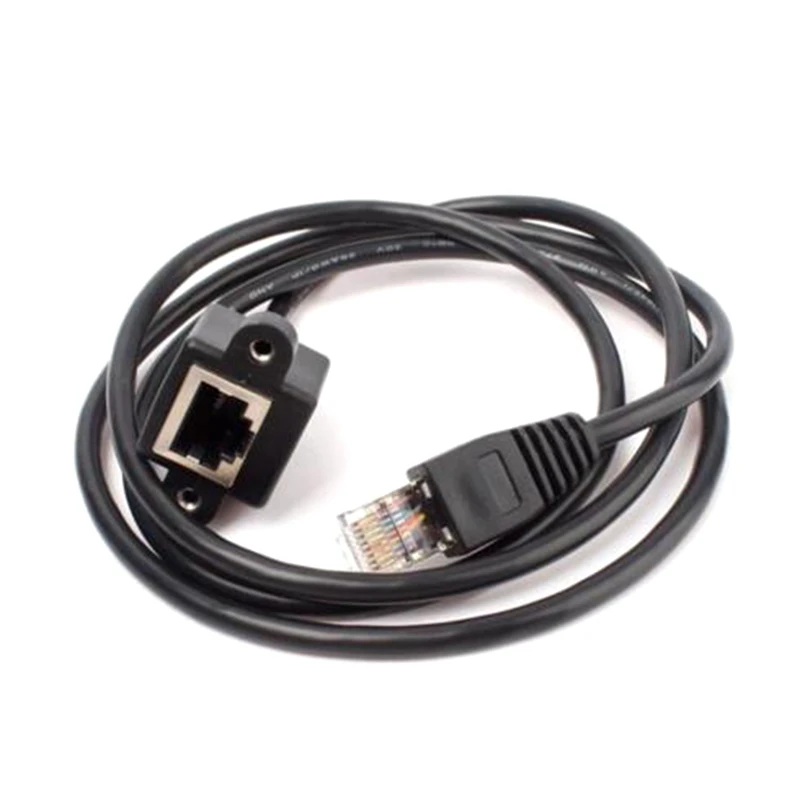 Сетевой удлинительный кабель RJ45 «папа-мама» Адаптер Ethernet LAN Винтовое крепление на панели # 69082 Доступны различные длины от 1 до 30 см.