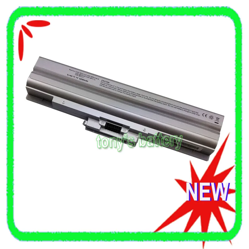 6Cell Battery for Sony Vaio VGP-BPS13A/B VGP-BPS13/S VGP-BPS13/B VGP-BPS21A VGN-FW11S VPCCW152C VGN-NS VGN-NW Silver