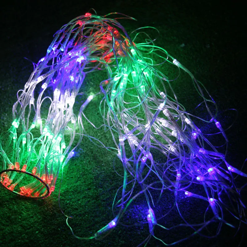 1.2m 120Leds 8 modes AC 220V Colorful Spider Web Led Fairy string Lights Festival Party Layout Hotel Chandelier Net Lights