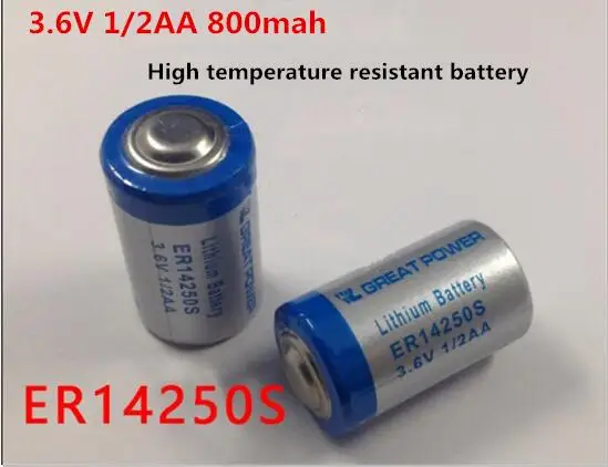 

NEW ER14250S ER14250 14250 3.6V 1/2AA 800MAh lithium battery High temperature resistant Li-ion lithium battery