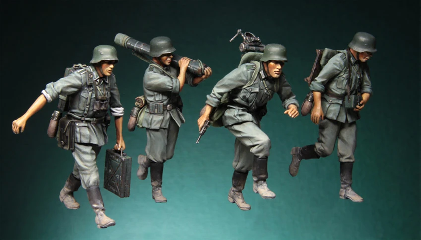 1/35 Resin Figure Model Kit Diorama 8 cm mortar crew  Unassembled unpainted Top