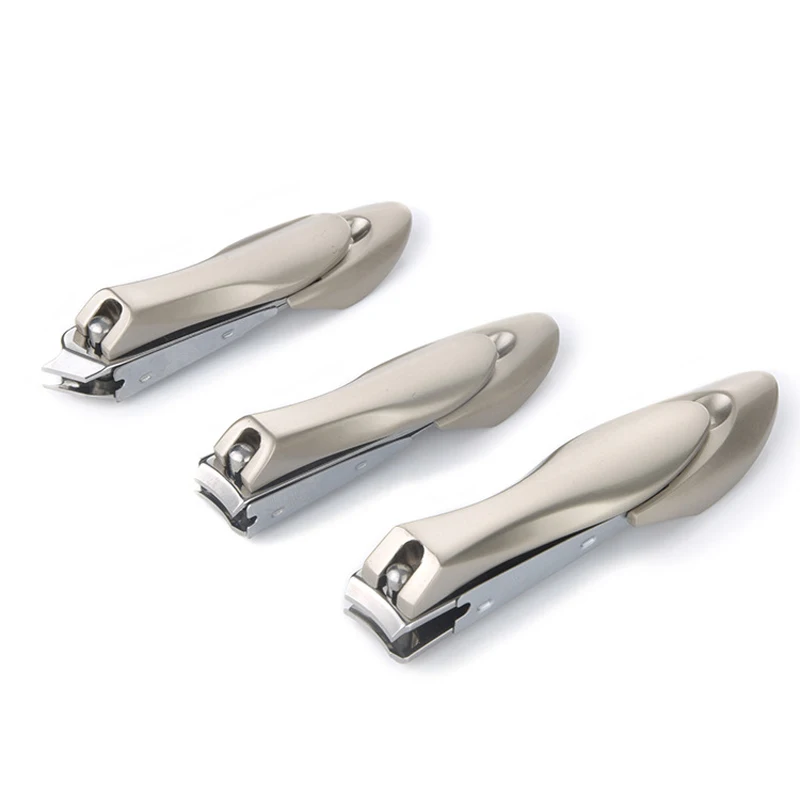 Stainless Steel Fingernail & Toenail & Slant Edge Nail Cutter Trimmer Set with Metal Case