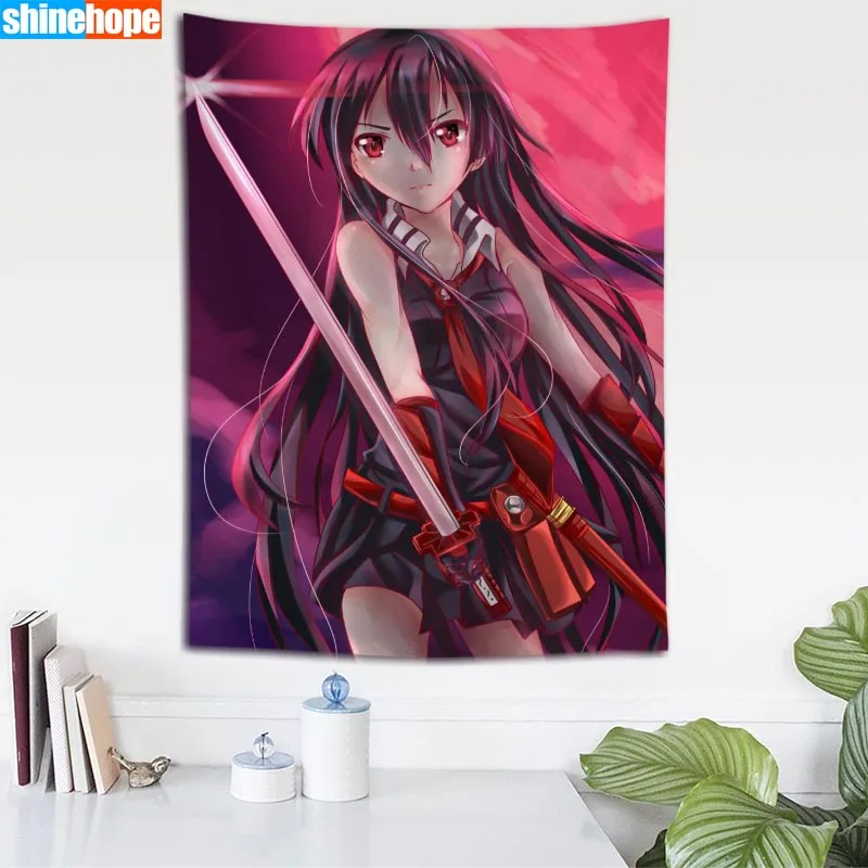 Akame ga KILL Anime Tapestry Mandala Wall Hanging Wall Tapestry Psychedelic Farmhouse Decor Dorm Room Wall Carpet Wall Blanket