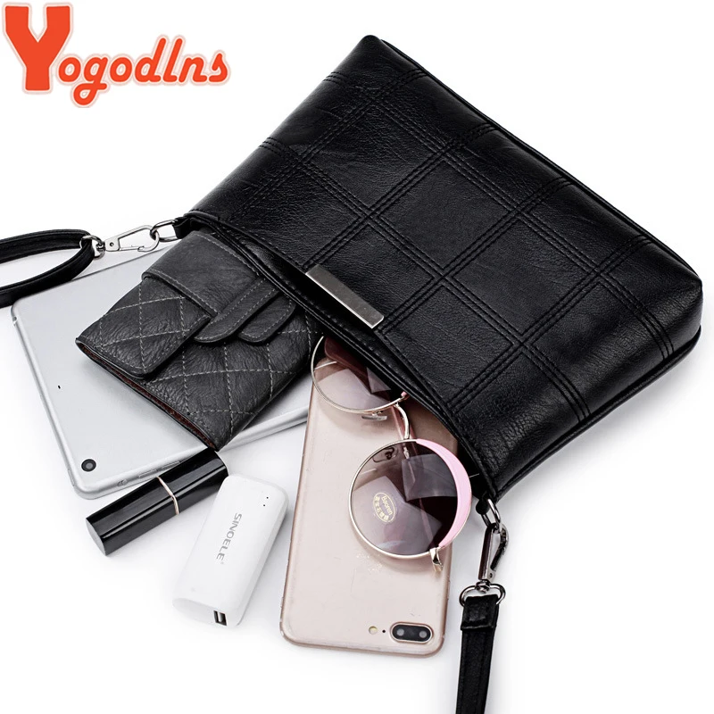 Yogodlns Women small solid Plaid Bag PU Leather Shoulder Bags Women Crossbody Bag Ladies Designer High Quality retro purse