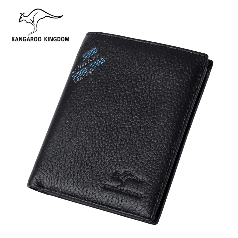 

Kangaroo Kingdom Luxury Brand Men Wallets Genuine Leather Short Wallet Male Pocket Leather Purse