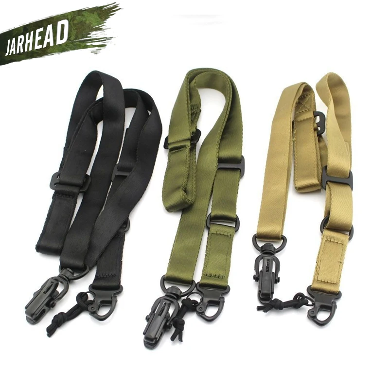 MS2 Tactics Mission Rifle Sling Double Point Rope Gun Strap CS Multifunction Lanyard Military  Sling Strap