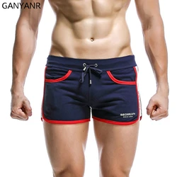 GANYANR  Brand Running Shorts Men Basketball Gym Crossfit Fitness Yoga Legging Sport Shorts Cotton Sexy Free Marathon Dry Fit