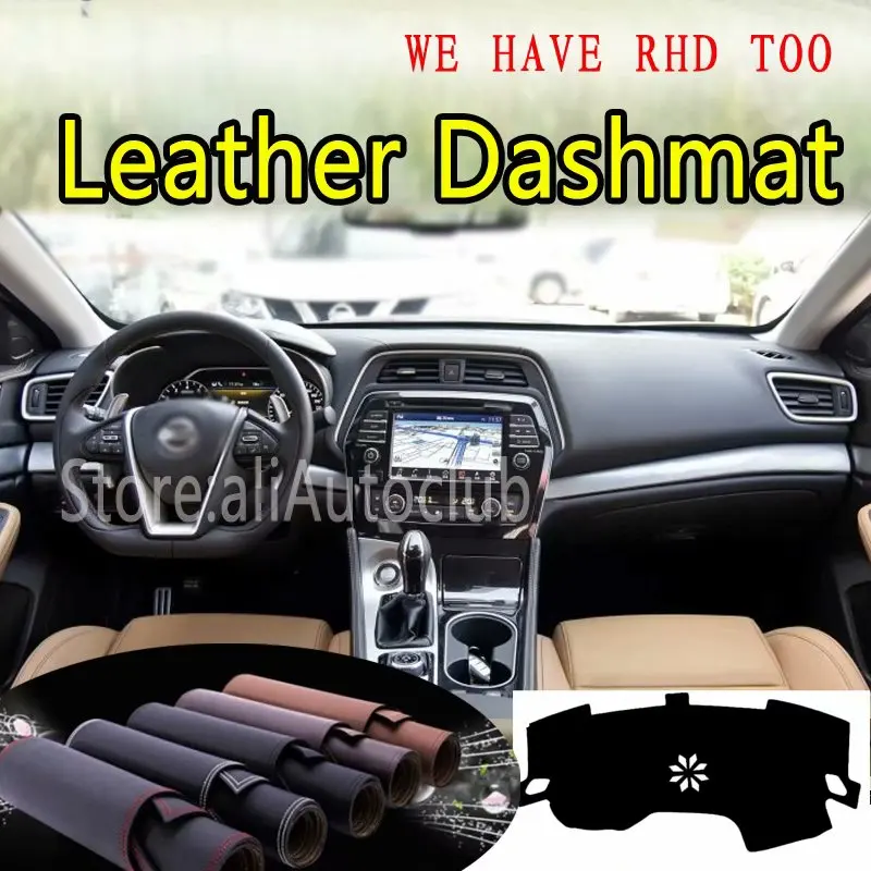 For Nissan Maxima 2015 2016 2017 2018 2019  Leather Dashmat Dashboard Cover Dash Carpet Custom Car Styling sunshade LHD+RHD