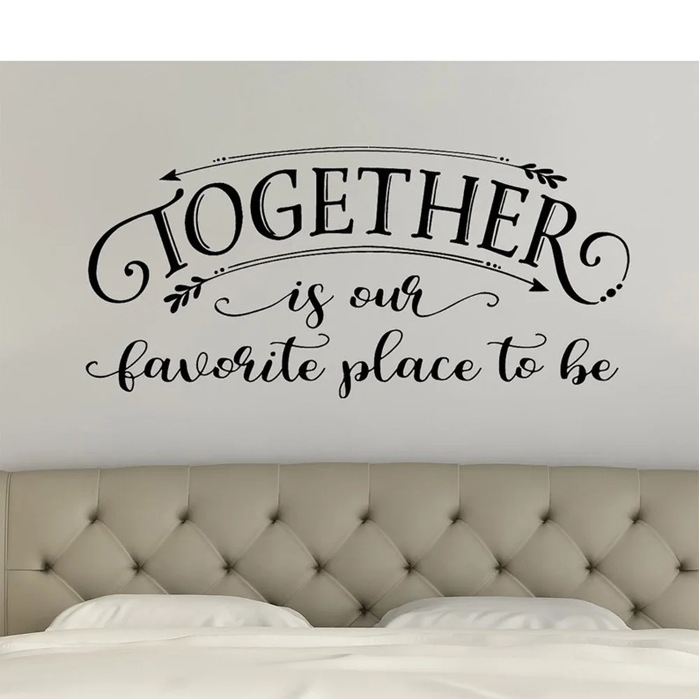 Together is our favorite place to be Bedroom vinyl Wall Decal quote Kitchen Wall sticker Family Quote Living Room Decor G398