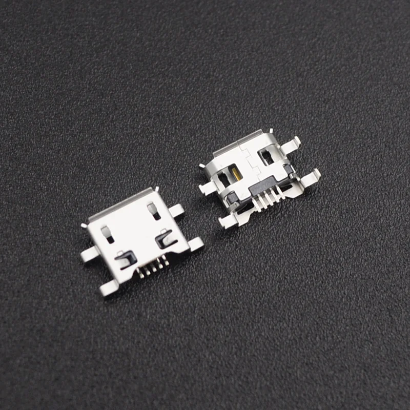 10pcs Micro USB 5pin B type 0.8mm Female Connector For Mobile Phone Mini USB Jack Connector 5pin Charging Socket Four feet plug