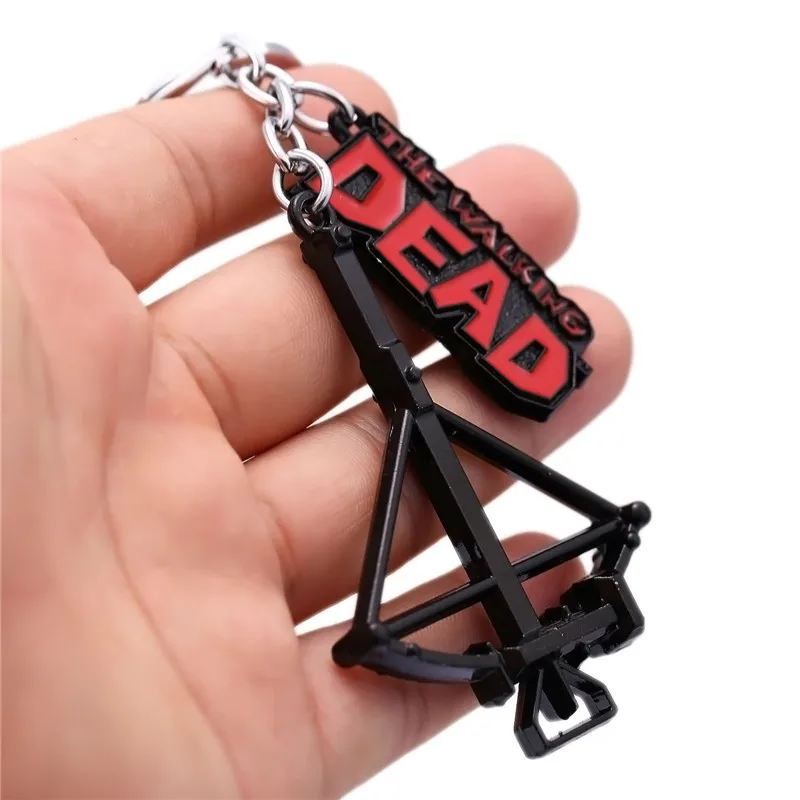 The Walking Dead Keychain Crossbow Bow and Arrow Key Chain Retro Key Ring Action Figure Cosplay Toys 3Colors