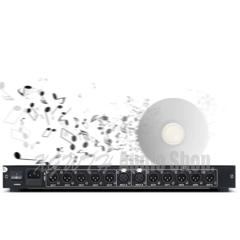 Distribuidor de sinal de áudio dois em dez cartão banhado a ouro Dragon Stage Line Array Performance Multi-amplificador Splitter