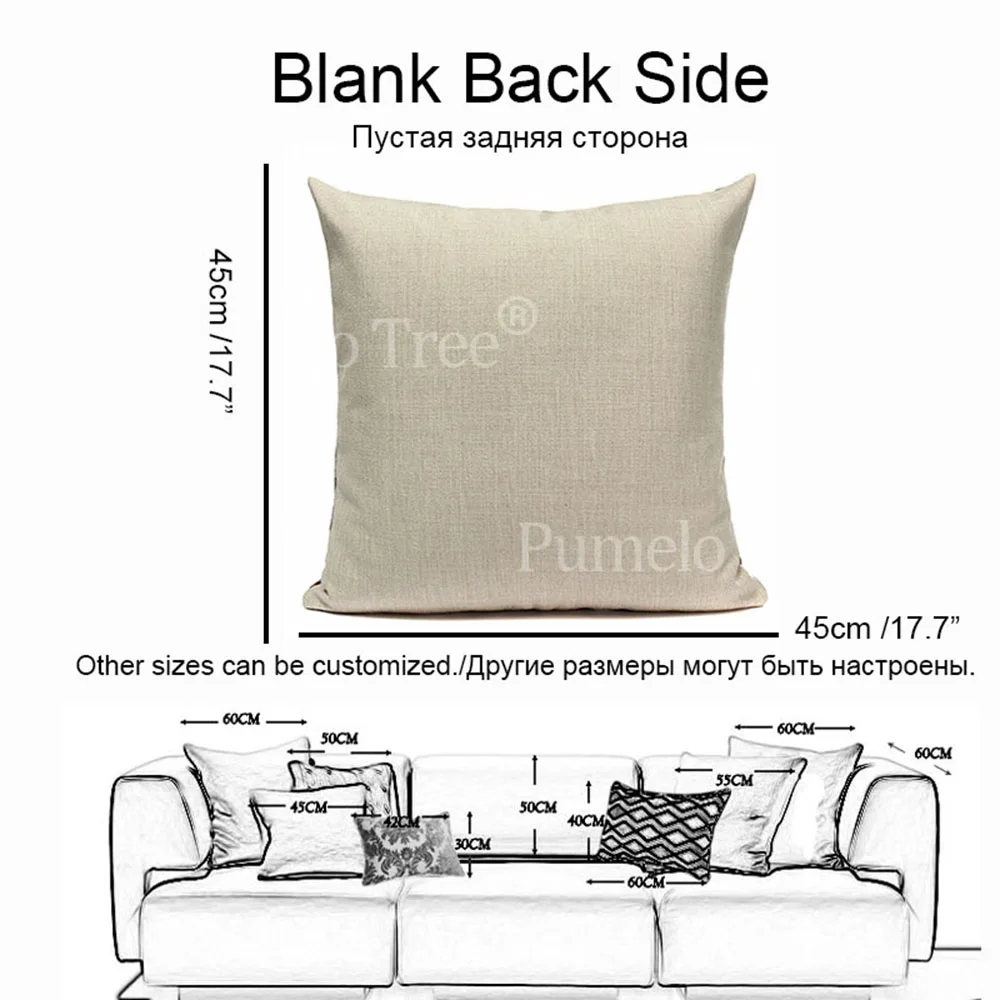 18 Inches Watercolor Vintage Style Cushion Cover World Map Pattern Cotton Polyester Pillow Cover Cushion Cover PillowCase Home D