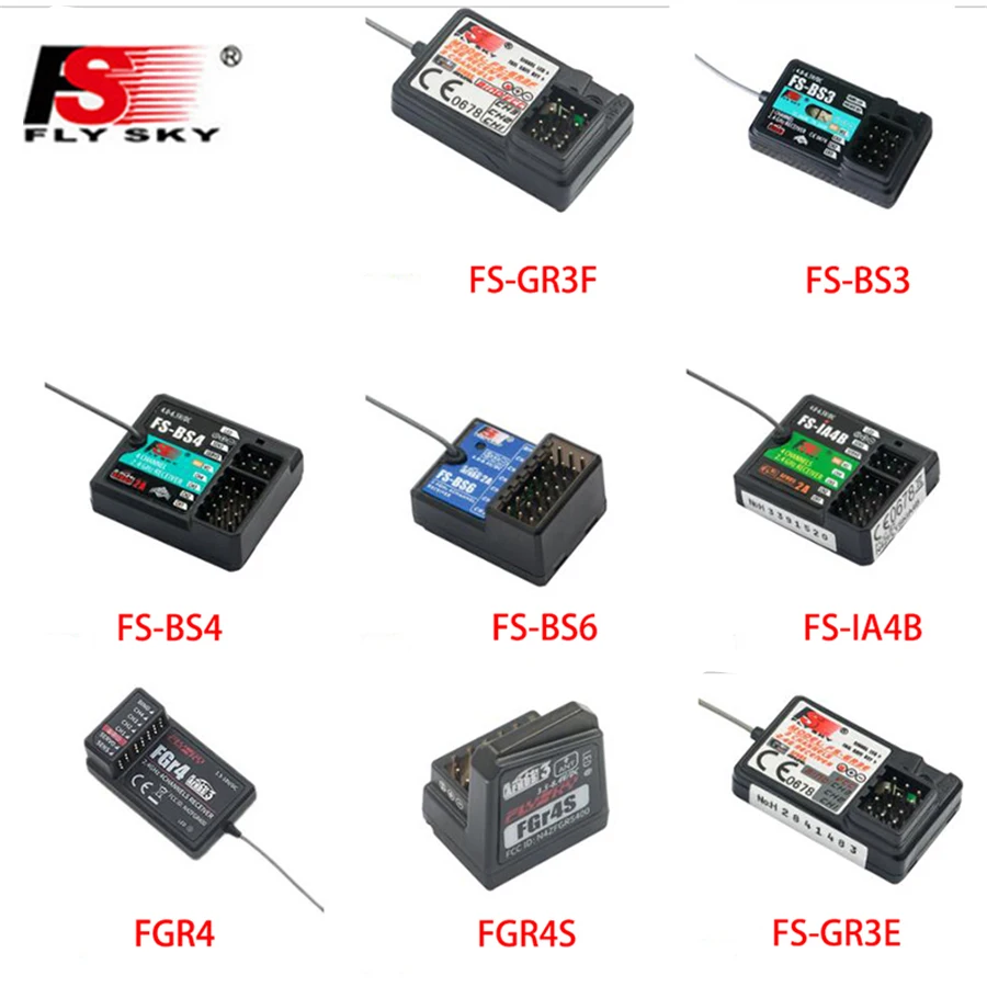 Original Flysky FS-GR3E FS-GR3F FS-BS4 FS-BS6 FS-iA4B FS-BS3 FGr4 FGr4S 2.4Ghz 4CH For RC Cars Transmitter Traxxas HPS HPI Boat