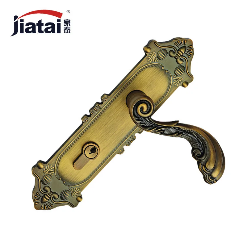 Thai high-end home European American antique hardware locks TK245021 yellow bronze door locks on the door