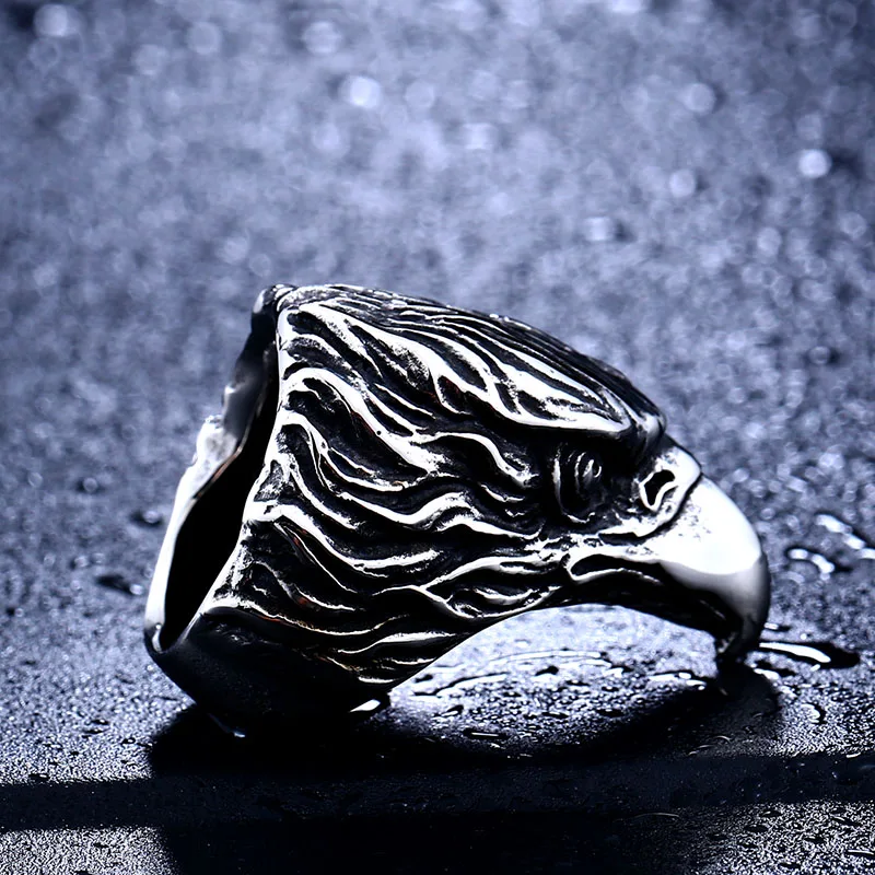 Beier new store 316L Stainless Steel ring Punk animal Ring eagle biker ring  Fashion Jewelry LLBR8-436R