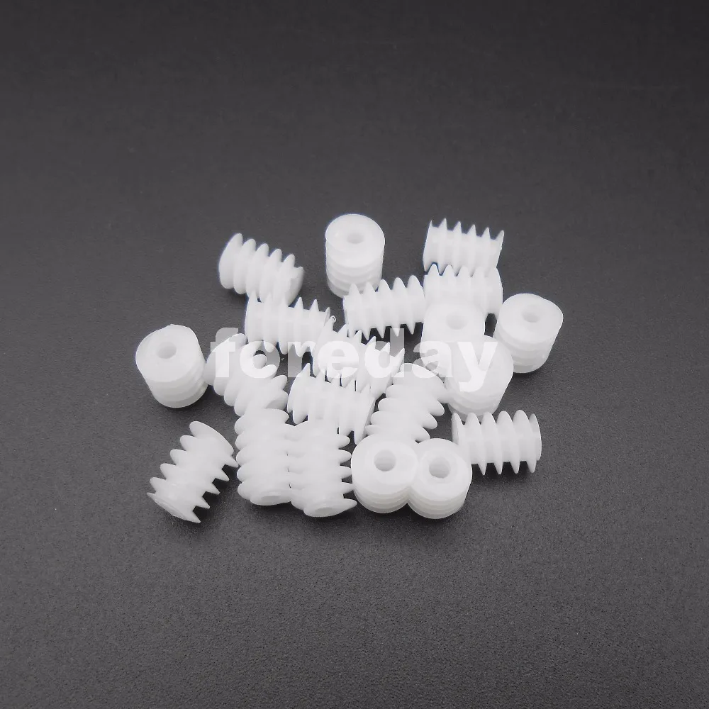 50PCS Worm reduction gear 6*8mm hole 0.5M Aperture : 2mm 1.95mm D= 6mm DIY plastic gears 6MMX8MM 0.5 Modulus 50PCS/LOT *FD620X50