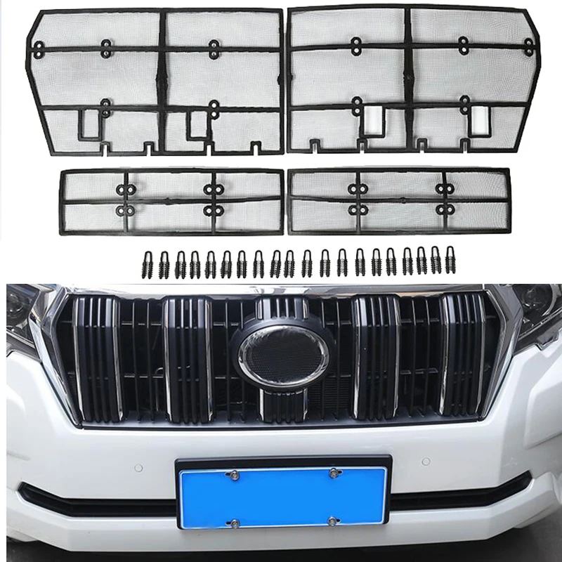 Car Accessories Insect Screening Mesh Front Grille Insert For Toyota Land Cruiser Prado 150 2010-2016 2017 2018 J150 LC150 FJ150