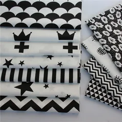 100% bawełna tkanina diagonalna nordycki wiatr czarny biały serial wachlarz korona krzyż chevron gwiazdy tkaniny dla dzieci pościel handwork patchwork