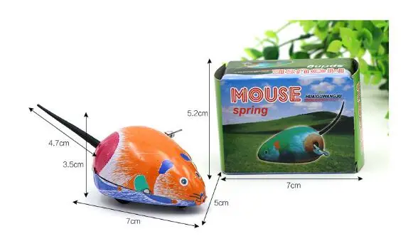 New Cute Childern's Classic Metal Iron Mouse Clockwork Toys vintage Toys Wind up Babies Funny Chinese Toys YH999