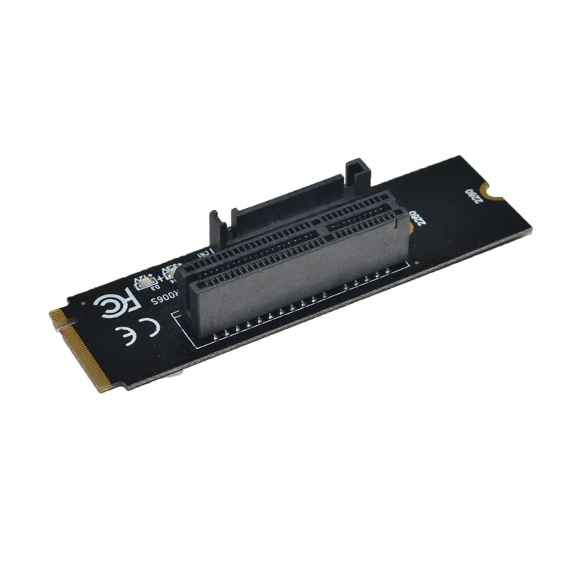 Newest NGFF M.2 to PCI-E 4X Riser Card M2 M Key to PCIe X4 Adapter with LED Indicator SATA Power Riser for Bitcoin Miner Mining