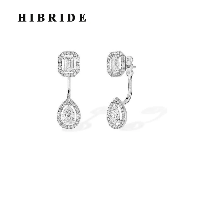 

HIBRIDE New Water Drop Shape Party Jewelry Dangle Earrings For Women Wedding Brincos Earring Bijoux E-873