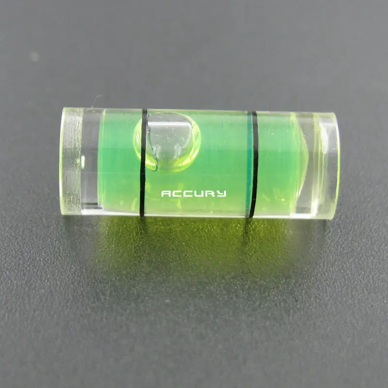 20pcs 8*20mm Plastic tube level  protractor Acrylic Bubble level Circular spirit level vial