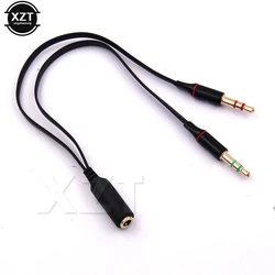 Sale 3.5mm jack Female to dual jack 3.5 male Headphone Earphone Audio Cable Splitter Adapter Connector Cord for mp3 4 phone pc