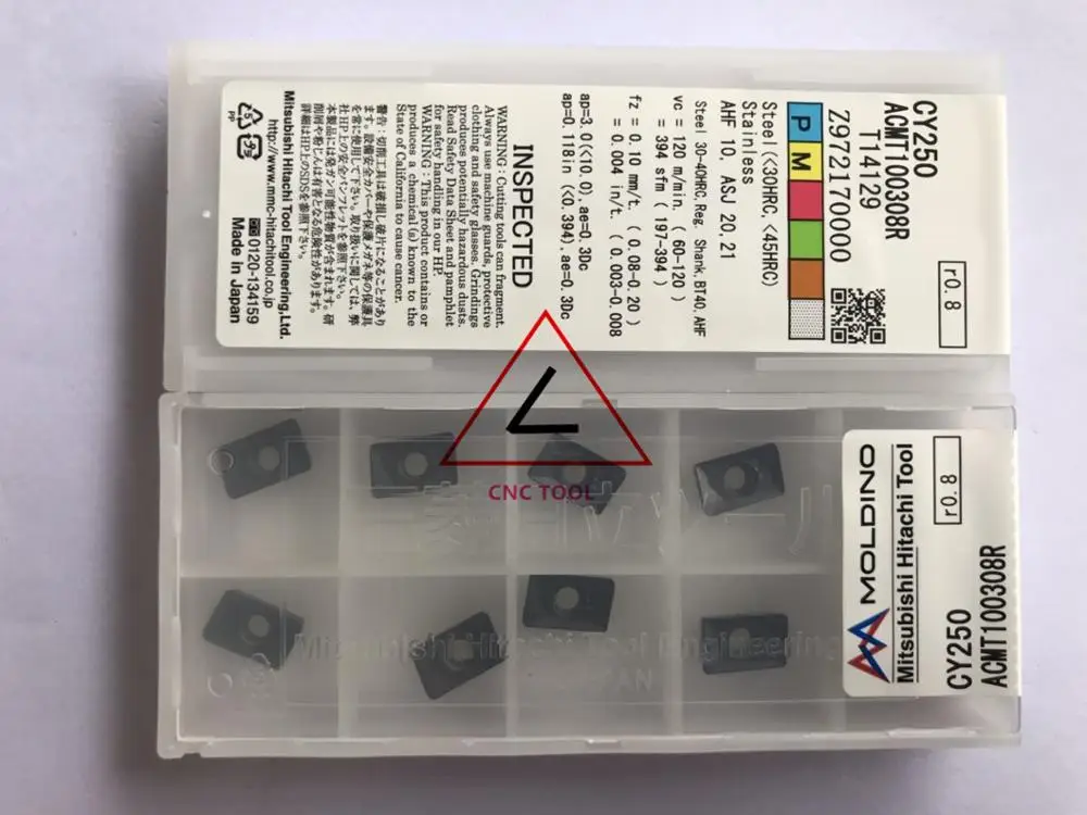 ACMT100308R CY250 10 個日立高切削性能 cnc スローアウェイチップ