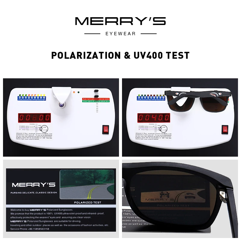 MERRYS DESIGN Men Polarized Sunglasses Driver Shades Male Vintage Sun Glasses For Men Spuare Mirror Summer UV400 Oculos S3001